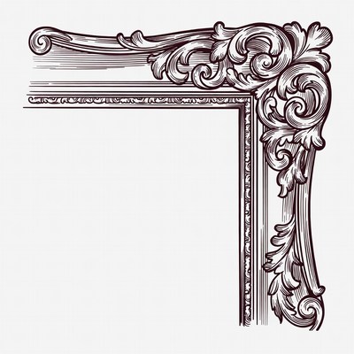 Ornate Victorian Frame Corner
