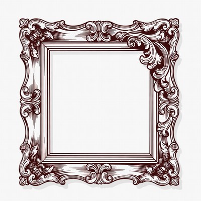 Ornate Empty Picture Frame