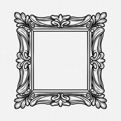 Ornate Empty Picture Frame