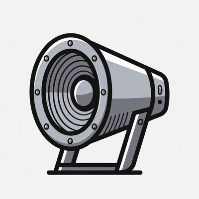 Megaphone on Stand Illustration