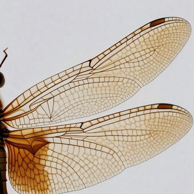 Dragonfly with spread wings