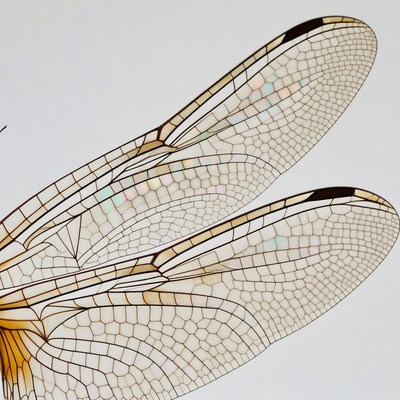 Dragonfly wings close-up