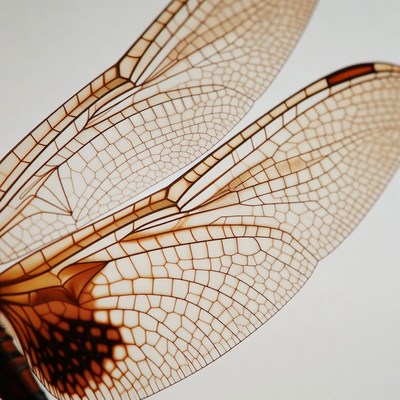 Dragonfly wings close-up