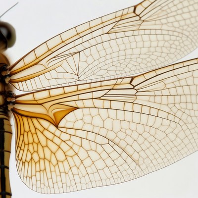 Dragonfly with translucent wings
