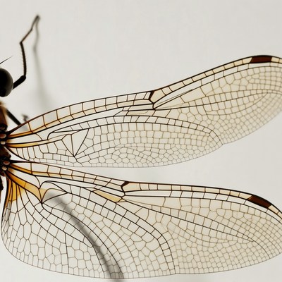 Dragonfly with translucent wings