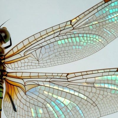Colorful Dragonfly with Iridescent Wings