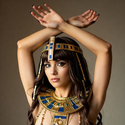 Cleopatra woman with arms crossed