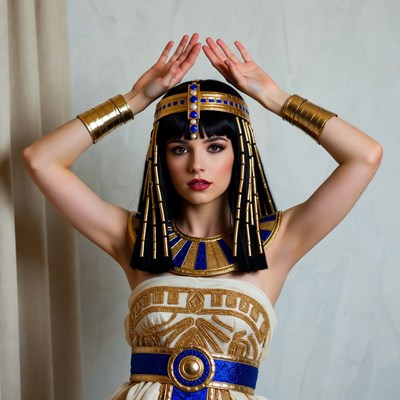 Woman in Egyptian Cleopatra costume
