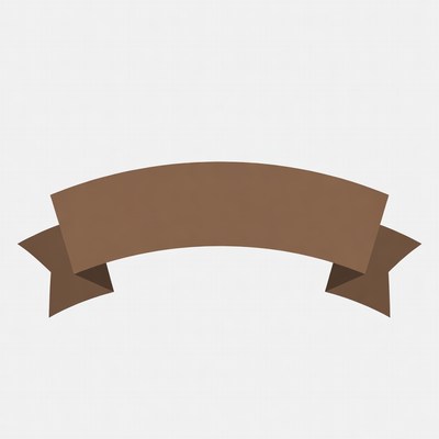 Brown ribbon banner clipart