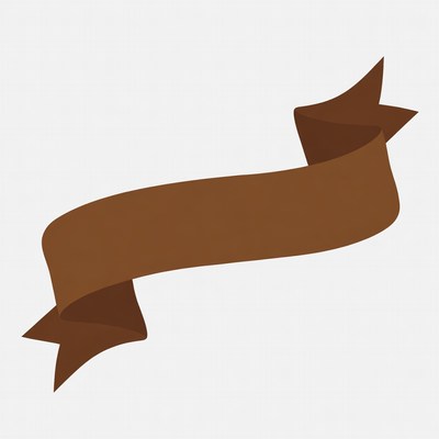 Brown ribbon banner clipart