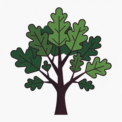 Oak Tree Illustration