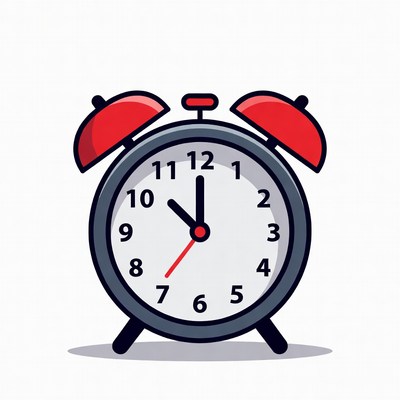 Red Alarm Clock Illustration