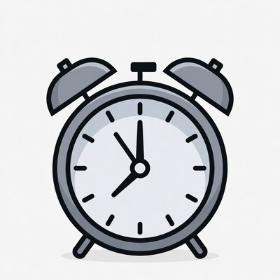 Cartoon Alarm Clock Illustration