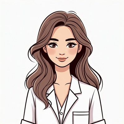 Beautiful Asian woman in white coat