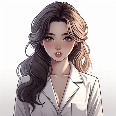 Asian woman in white blazer portrait