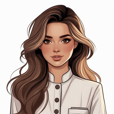 Beautiful woman in white shirt