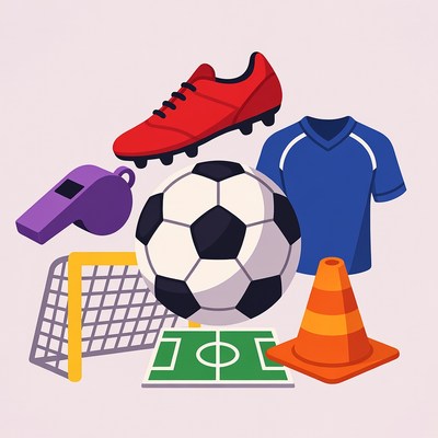 Soccer Equipment Illustration