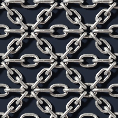 Shiny Metal Chain Seamless Pattern