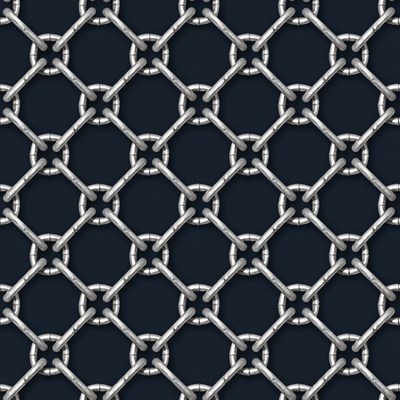 Silver Chain Link Fence Pattern