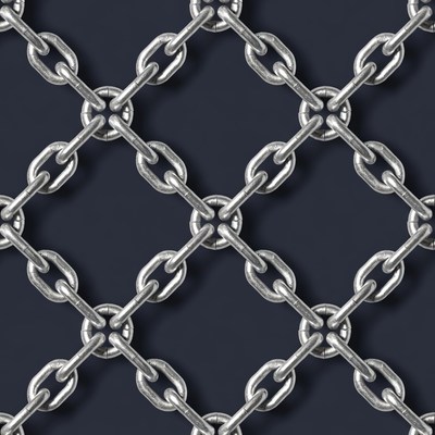 Silver Chain Link Fence Pattern