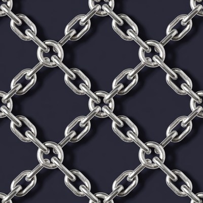 Silver Chains Pattern on Dark Background