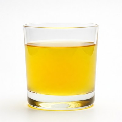 Glass of yellow juice