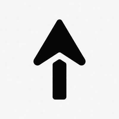 Black upward arrow icon