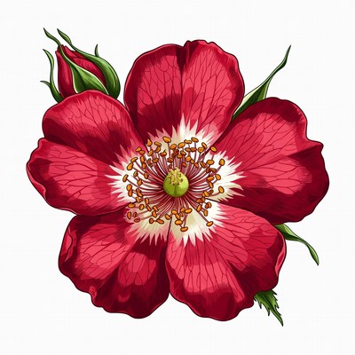 Red Rose Flower Illustration
