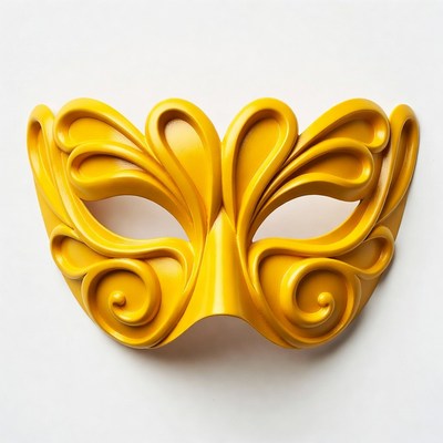 Golden ornate masquerade mask