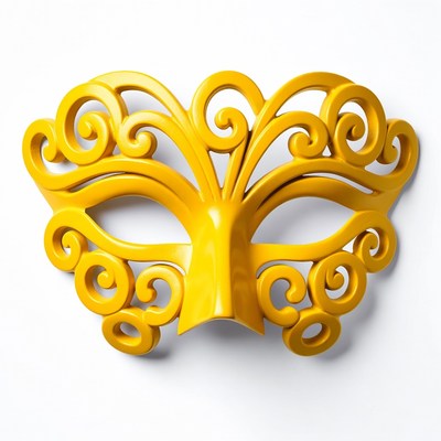 Golden ornate masquerade mask