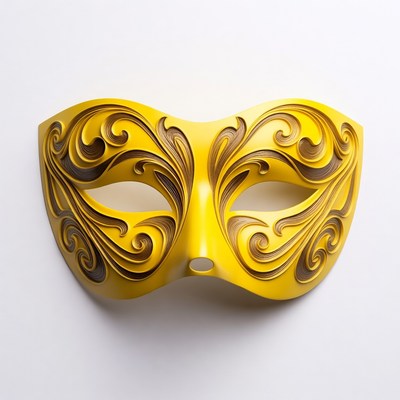 Gold ornate masquerade mask