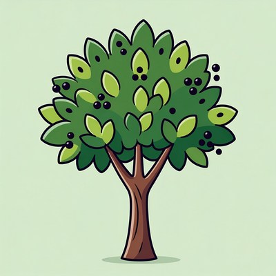 Olive tree illustration