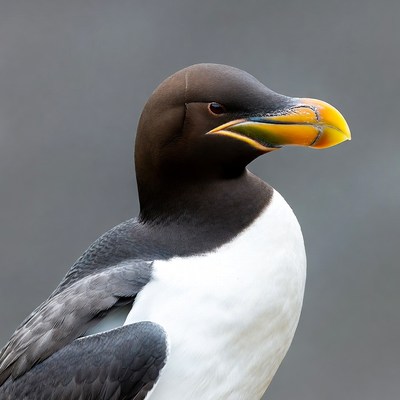 Black-legged Kittiwake Bird Portrait