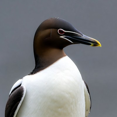 Guillemot seabird profile view