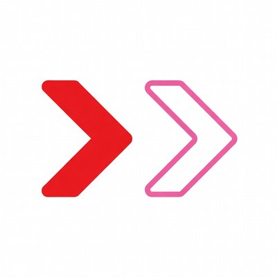 Red and Pink Arrow Icons