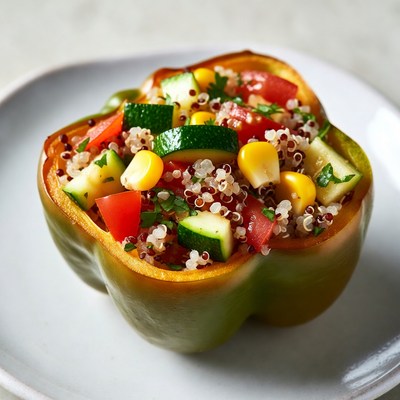 Stuffed Bell Pepper with Quinoa Salad
