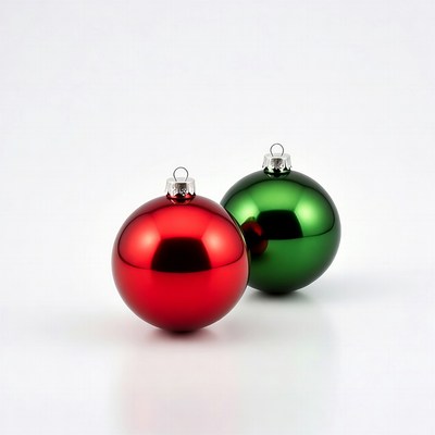 Red and Green Christmas Ornaments
