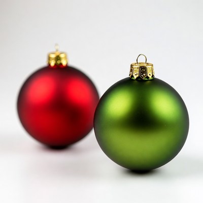 Red and Green Christmas Ornaments