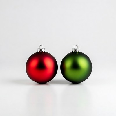 Red and Green Christmas Ornaments