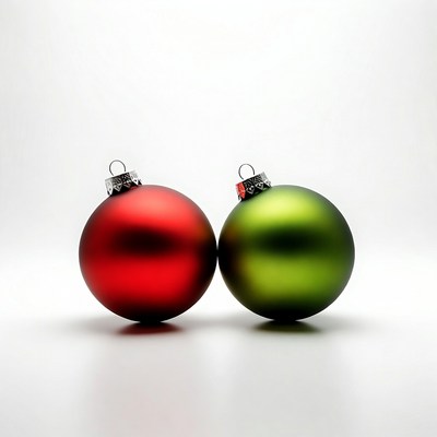 Red and Green Christmas Ornaments