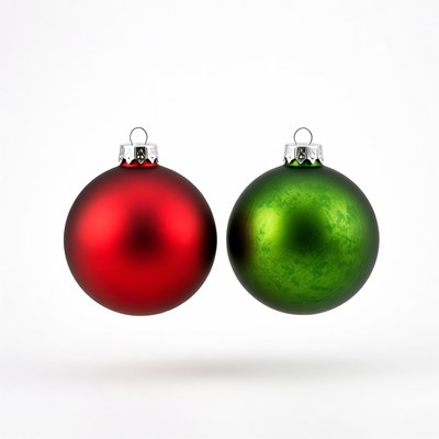 Red and Green Christmas Ornaments