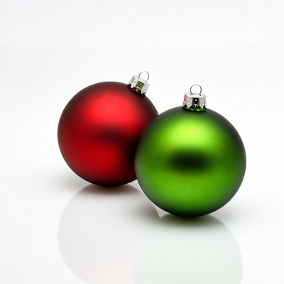 Red and Green Christmas Ornaments