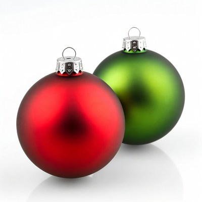 Red and Green Christmas Ornaments