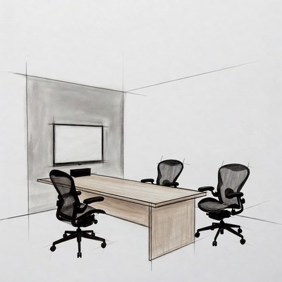 Modern Meeting Room Sketch