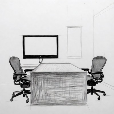 Empty Meeting Room Sketch