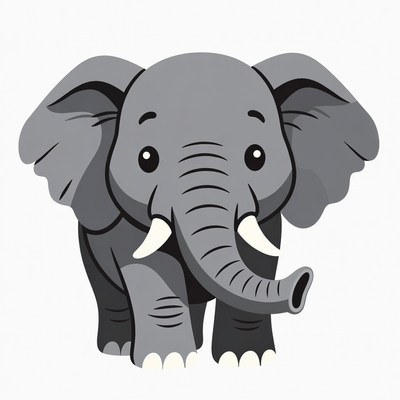 Cute cartoon elephant illustration