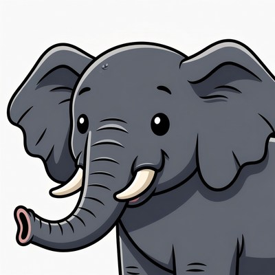Cute cartoon elephant illustration