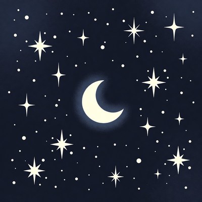 Crescent Moon and Stars