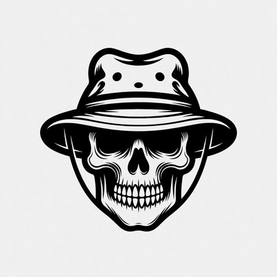 Skull Wearing Explorer Hat