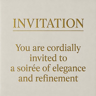 Elegant Gold Invitation Card